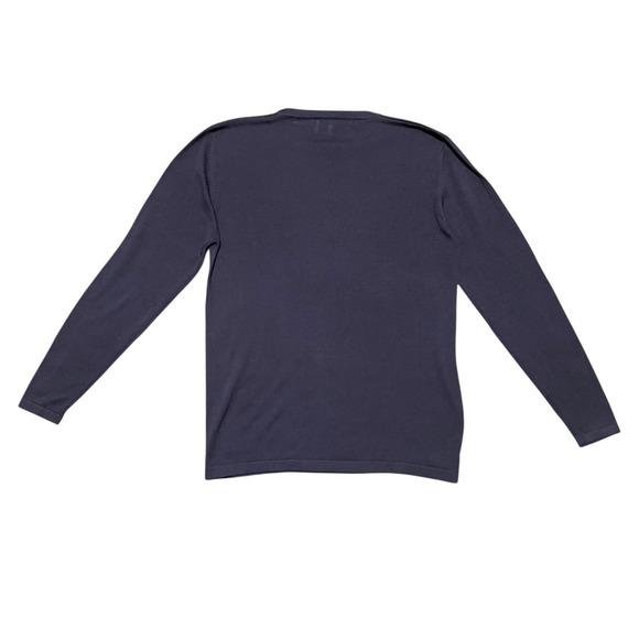 TSE Women's Black Silk Knit Crewneck Pullover Sweater Size L Old Money Classic - Picture 2 of 7